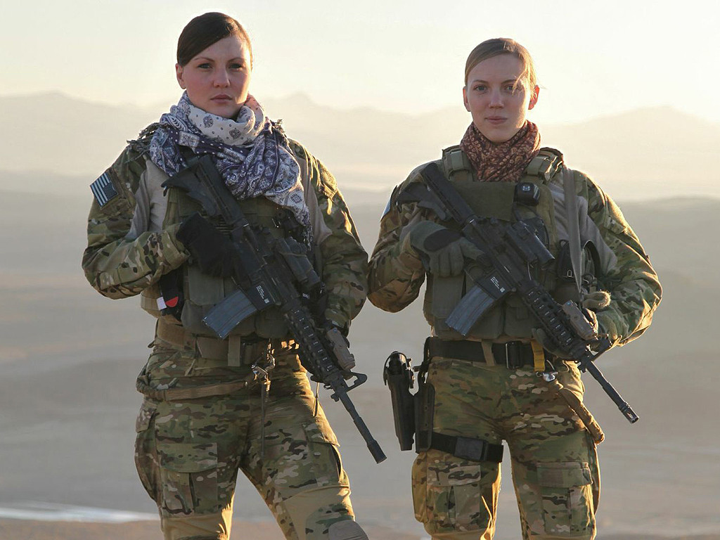  Staff Sgt. Kat Kaelin (left) and 1st Lt. Caroline Cleveland, Afghanistan 2012